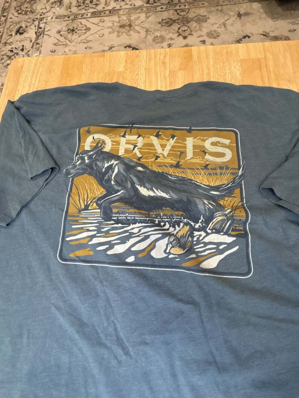 Orvis Men's Blue Graphic T-Shirt XXL  Wildlife Scene - Picture 7 of 7